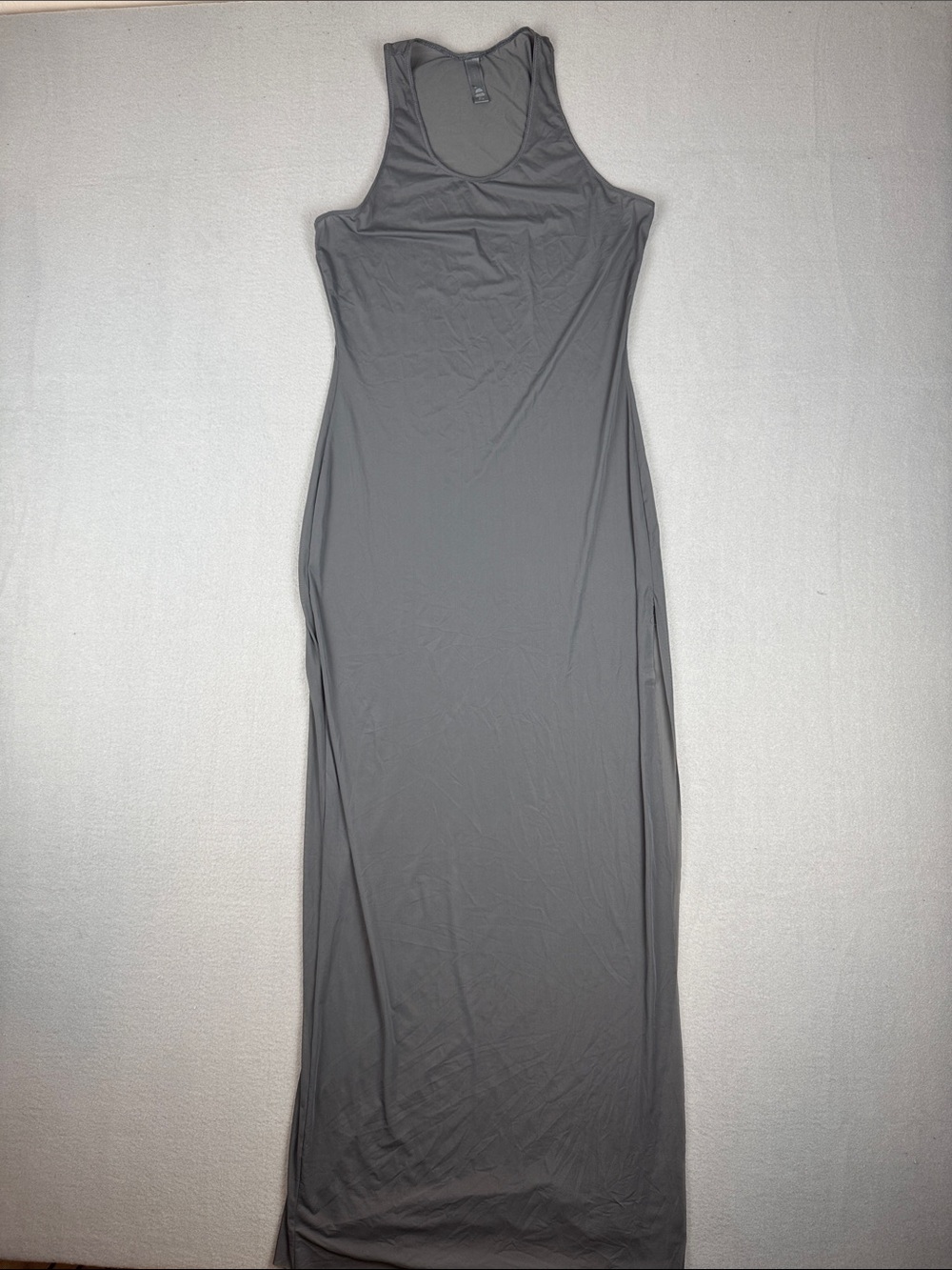 Skims Sheer Maxi Dress with slit in Gunmetal
Size: XL